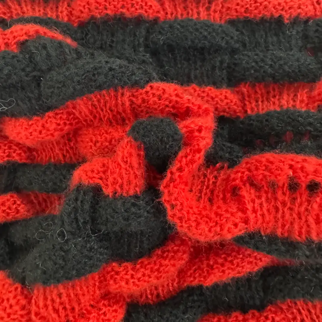 China Yarn for Ladies Vest (Sweater),Men’s Vest (Sweater),Open Cardigan (Sweater),Full-Zipper Cardigan (Sweater),Crew Neck Pullover (Sweater),Crop Top Pullover (Sweater) Mossy Yarn Fancy Yarn Recycled Polyester Red Black color buy from China wholesaler bulk order at wholesale price free worldwide shipping Alibaba