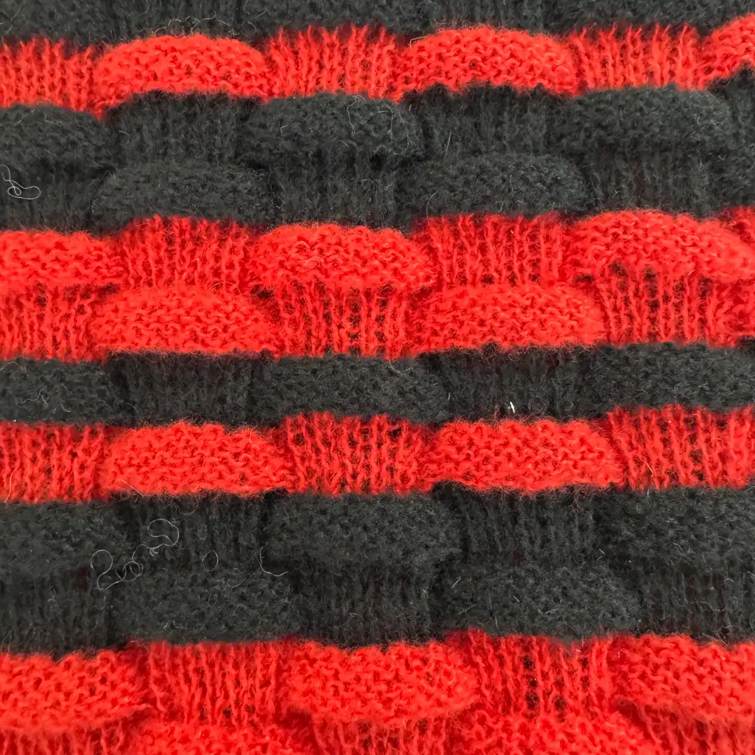 China Yarn for Ladies Vest (Sweater),Men’s Vest (Sweater),Open Cardigan (Sweater),Full-Zipper Cardigan (Sweater),Crew Neck Pullover (Sweater),Crop Top Pullover (Sweater) Mossy Yarn Fancy Yarn Recycled Polyester Red Black color buy from China wholesaler bulk order at wholesale price free worldwide shipping Alibaba