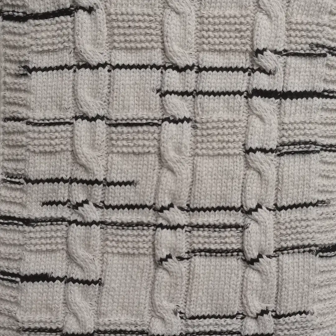 China Yarn for Open Cardigan (Sweater),Full-Zipper Cardigan (Sweater),Knitted Jacket (Sweater),Round Neck Pullover (Sweater) Tubular Tape Yarn Fancy Yarn Cotton Polyester White+Black color buy from China wholesaler bulk order at wholesale price free worldwide shipping Alibaba