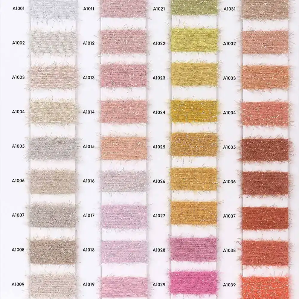 China Yarn for Ladies Vest (Sweater),Open Cardigan (Sweater),Knitted Jacket (Sweater),Dresses (Cardigan Open) (Sweater),Dresses (Cardigan Button) (Sweater),Dresses (Pullover) (Sweater) Cat Feather Yarn Fancy Yarn Nylon Lurex Purple，black color buy from China wholesaler bulk order at wholesale price free worldwide shipping Alibaba