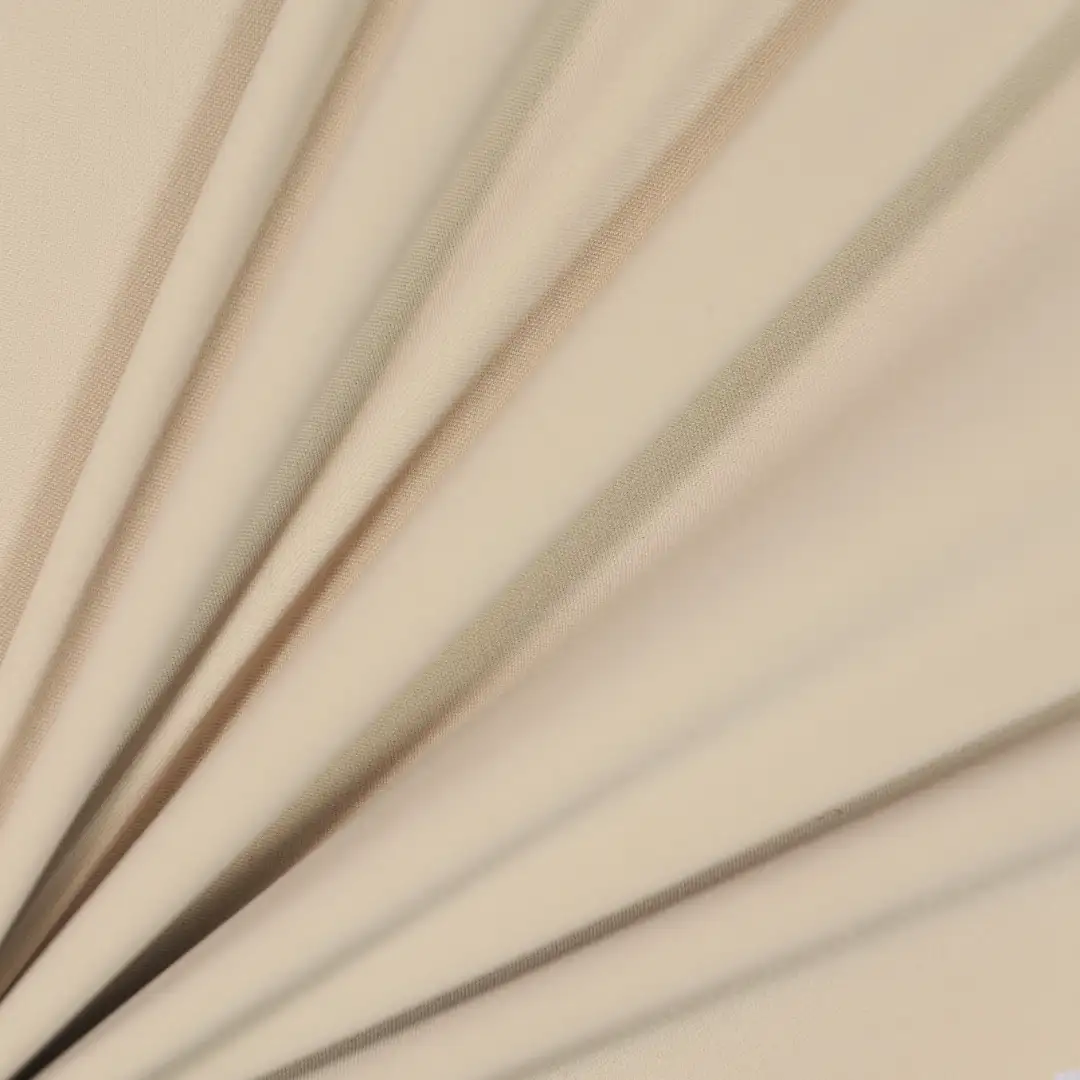 China Fabric for Yoga Clothes,Swimsuits Interlock Knit Fabric Nylon Spandex Beige color buy from China wholesaler bulk order at wholesale price free worldwide shipping Alibaba