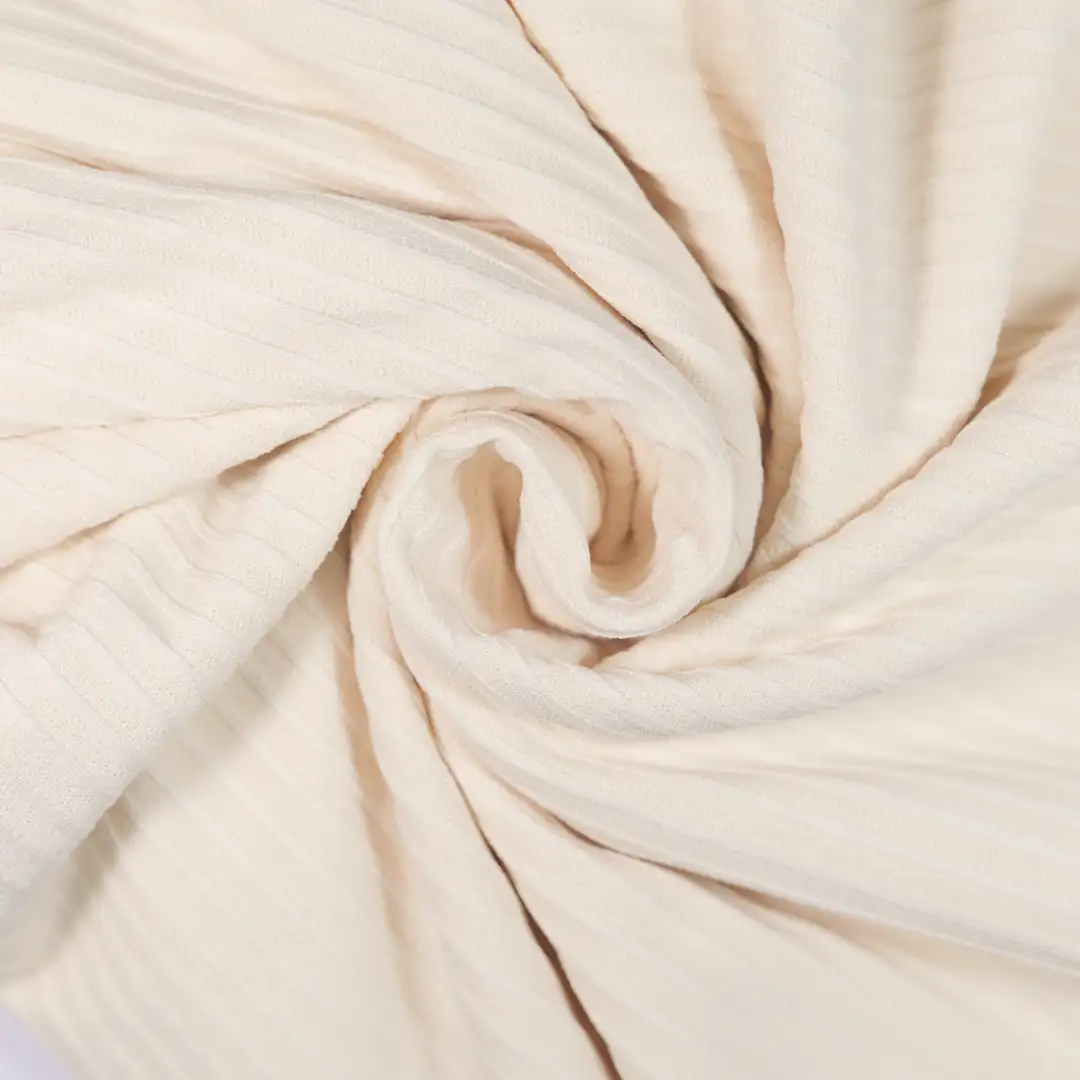 China Fabric for Pants,Skirt,Hoodie Rib Knit Fabric Polyester Elastane rice color buy from China wholesaler bulk order at wholesale price free worldwide shipping Alibaba