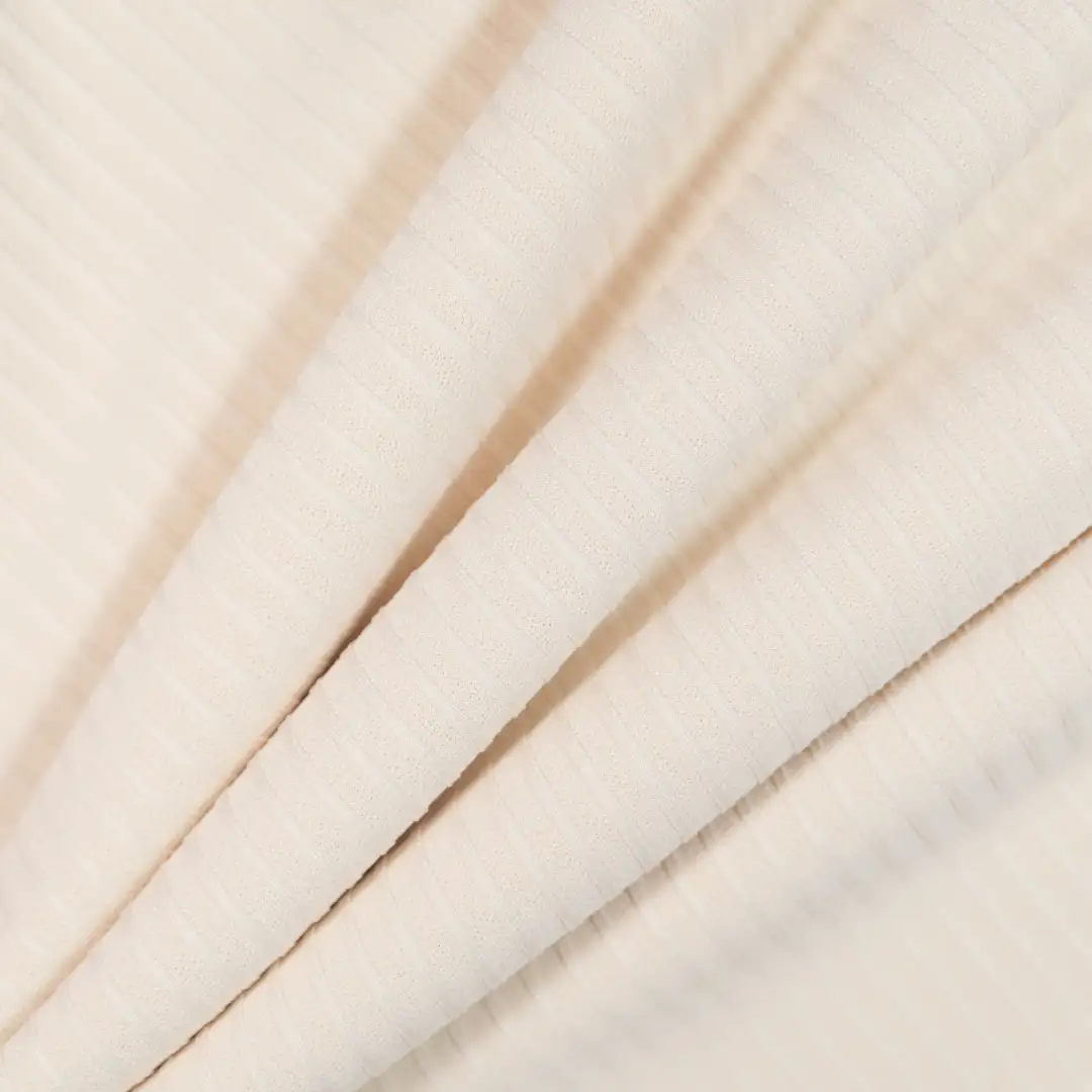 China Fabric for Pants,Skirt,Hoodie Rib Knit Fabric Polyester Elastane rice color buy from China wholesaler bulk order at wholesale price free worldwide shipping Alibaba