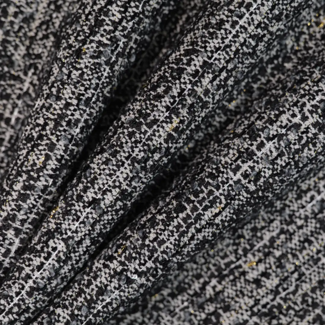 China Fabric for Skirt,Sleeveless Corset Midi Dress Chanel-Style Fabric Woolen Polyester black color buy from China wholesaler bulk order at wholesale price free worldwide shipping Alibaba