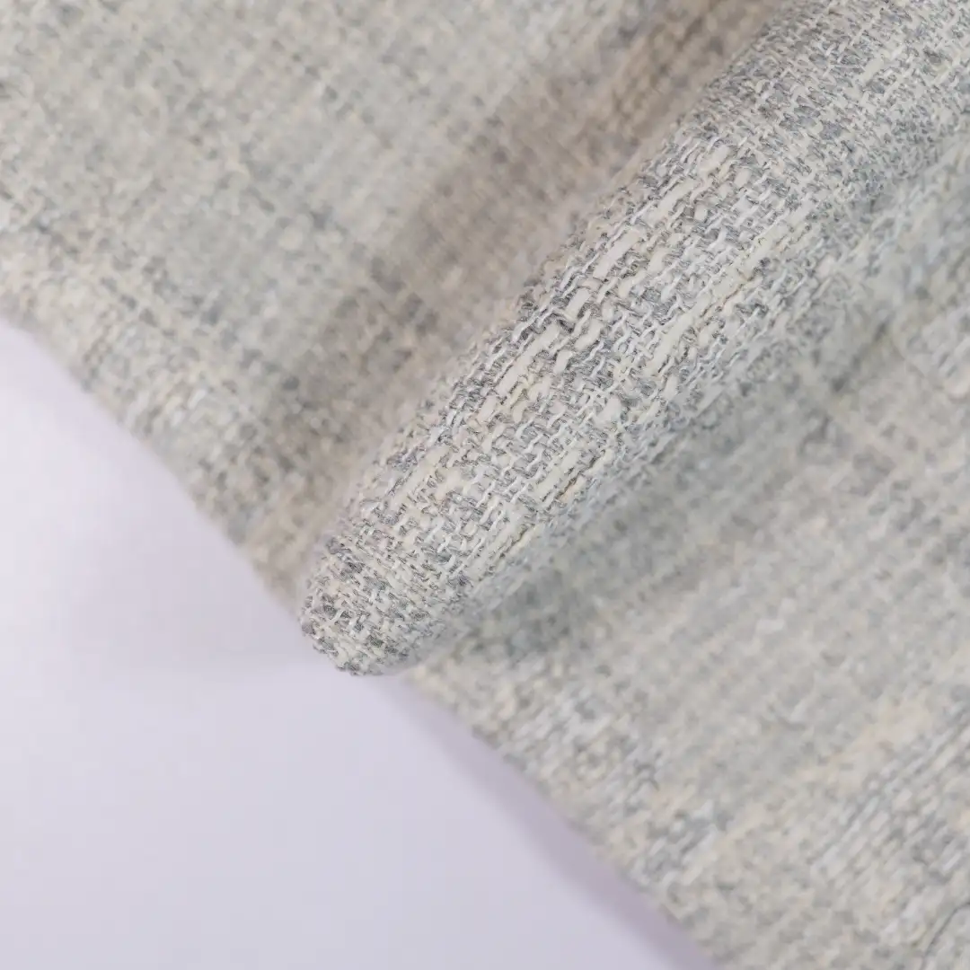 China Fabric for Skirt,Tank Wrap Midi Dress Chanel-Style Fabric Woolen Polyester Rayon Linen grey color buy from China wholesaler bulk order at wholesale price free worldwide shipping Alibaba