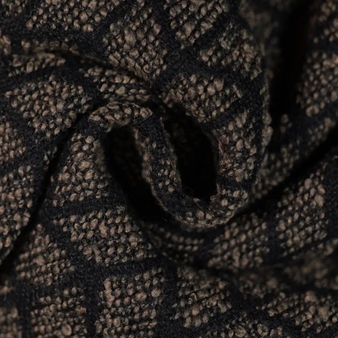 China Fabric for Skirt,Overcoat Chanel-Style Fabric Woolen Polyester dark coffee color buy from China wholesaler bulk order at wholesale price free worldwide shipping Alibaba