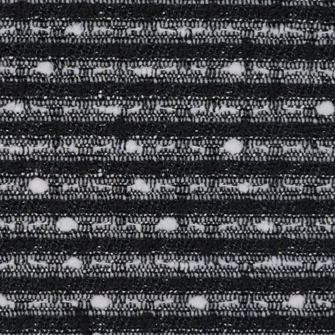 China Fabric for Trench Coat,Overcoat Chanel-Style Fabric Woolen Polyester Acrylic Wool Nylon black white color buy from China wholesaler bulk order at wholesale price free worldwide shipping Alibaba