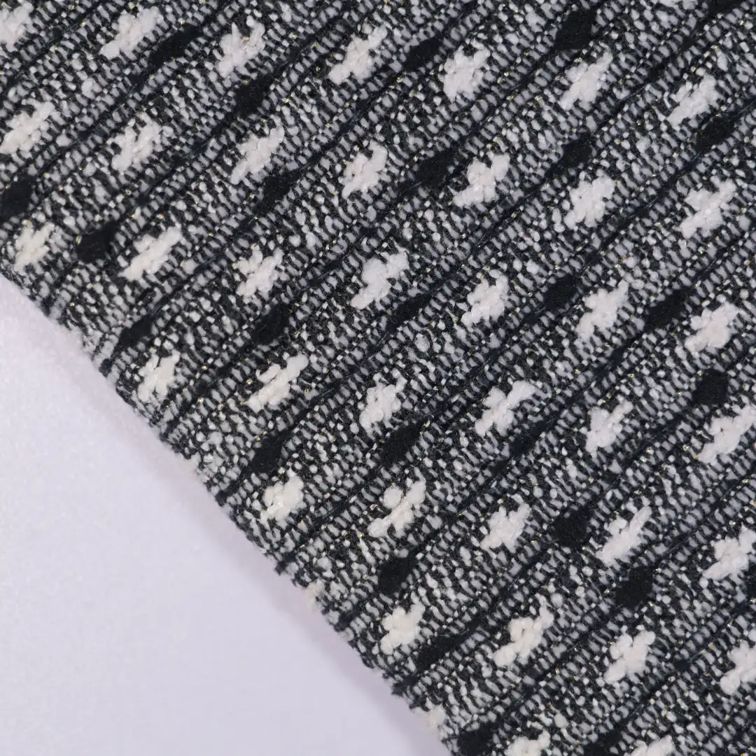 China Fabric for Skirt,Trench Coat Chanel-Style Fabric Woolen Polyester Acrylic Wool Nylon black color buy from China wholesaler bulk order at wholesale price free worldwide shipping Alibaba