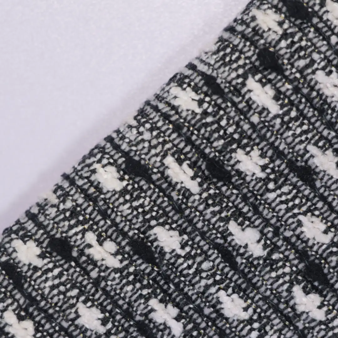 China Fabric for Skirt,Trench Coat Chanel-Style Fabric Woolen Polyester Acrylic Wool Nylon black color buy from China wholesaler bulk order at wholesale price free worldwide shipping Alibaba