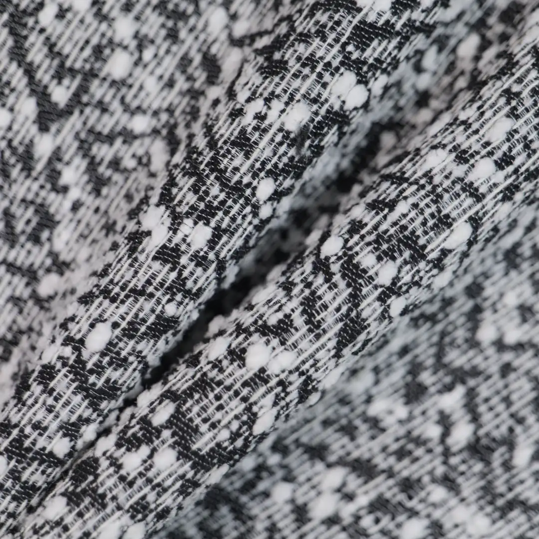 China Fabric for Jackets,Skirt Chanel-Style Fabric Woolen Acrylic Polyester Wool Nylon white black color buy from China wholesaler bulk order at wholesale price free worldwide shipping Alibaba