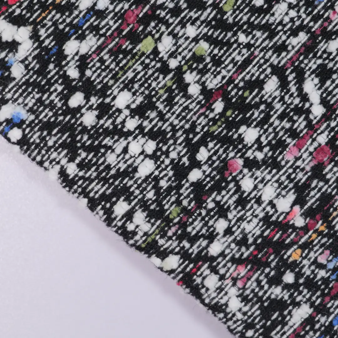 China Fabric for Jackets,Skirt Chanel-Style Fabric Woolen Acrylic Polyester Wool Nylon white color buy from China wholesaler bulk order at wholesale price free worldwide shipping Alibaba