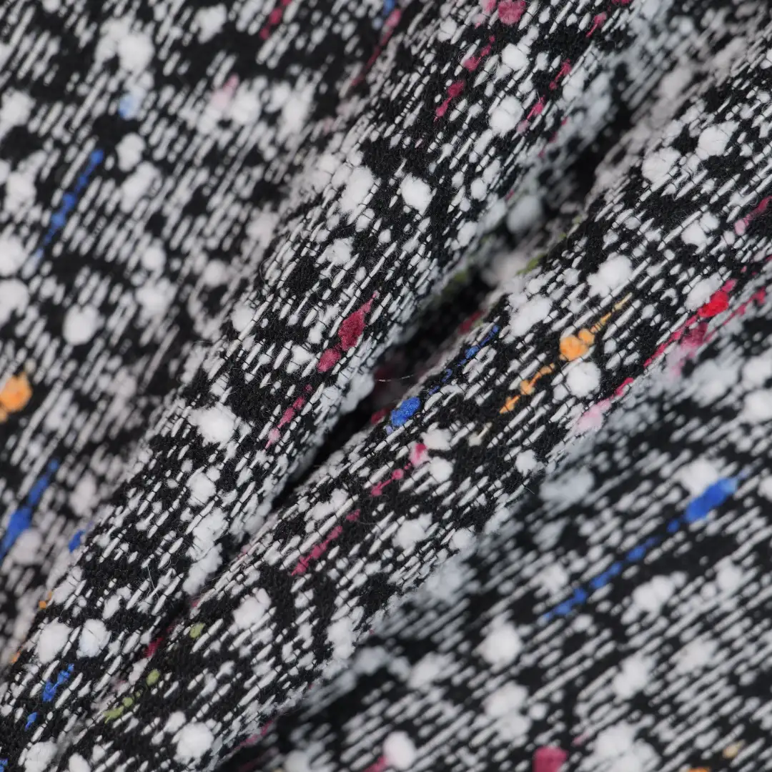 China Fabric for Jackets,Skirt Chanel-Style Fabric Woolen Acrylic Polyester Wool Nylon white color buy from China wholesaler bulk order at wholesale price free worldwide shipping Alibaba