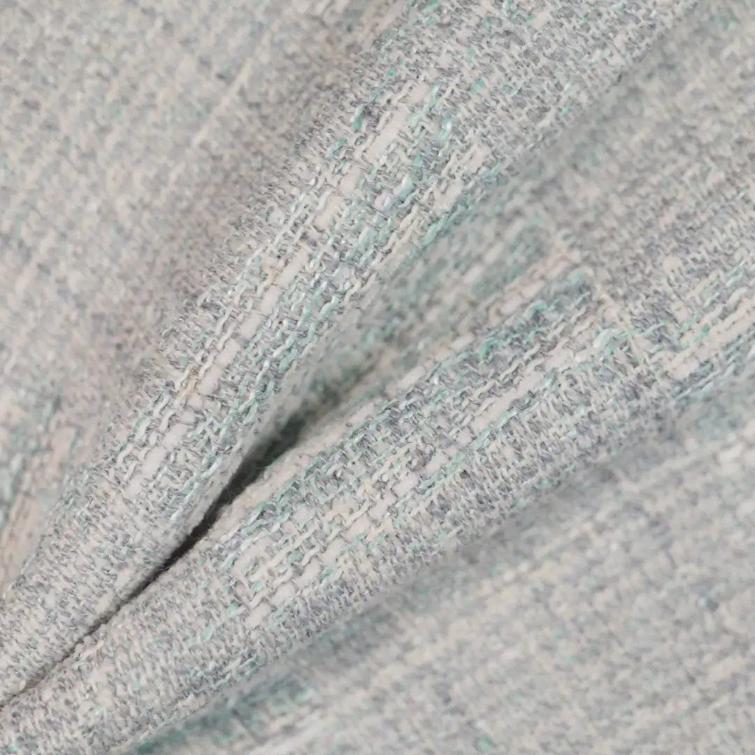 China Fabric for Jackets,Skirt Chanel-Style Fabric Woolen Polyester Rayon Linen blue color buy from China wholesaler bulk order at wholesale price free worldwide shipping Alibaba