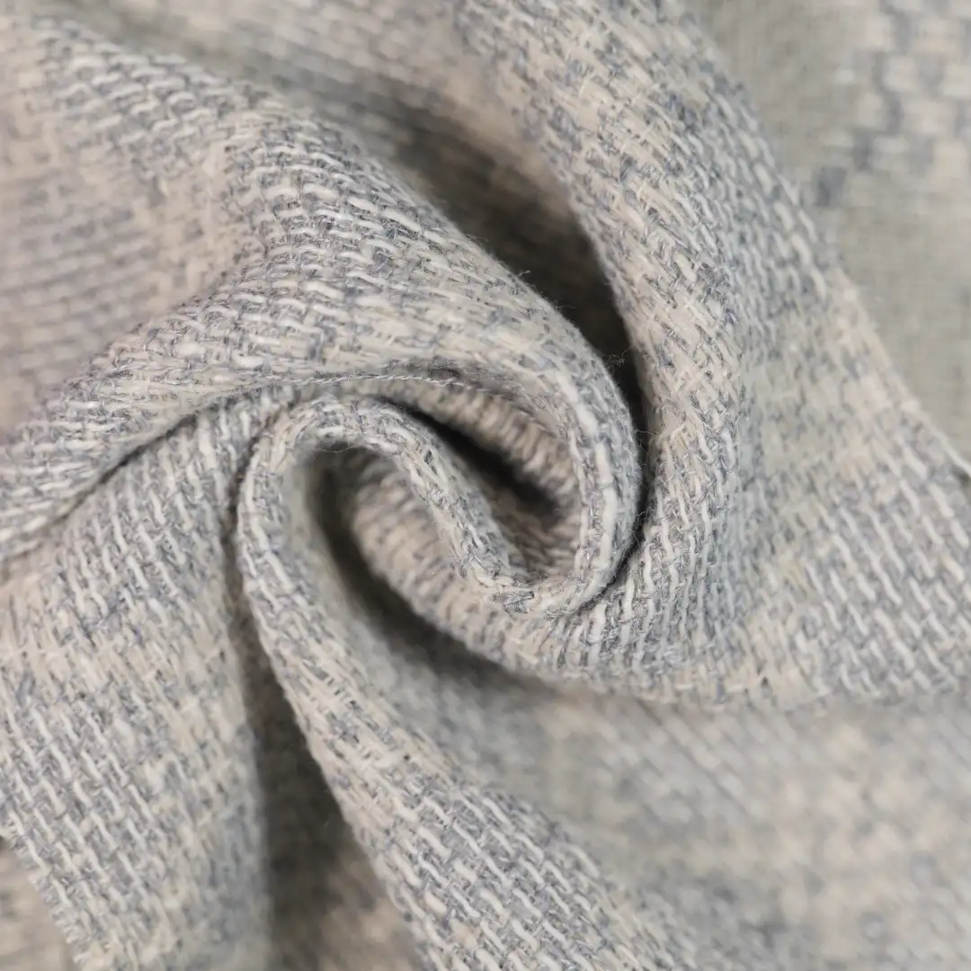 China Fabric for Jackets,Skirt Chanel-Style Fabric Woolen Polyester Linen grey color buy from China wholesaler bulk order at wholesale price free worldwide shipping Alibaba