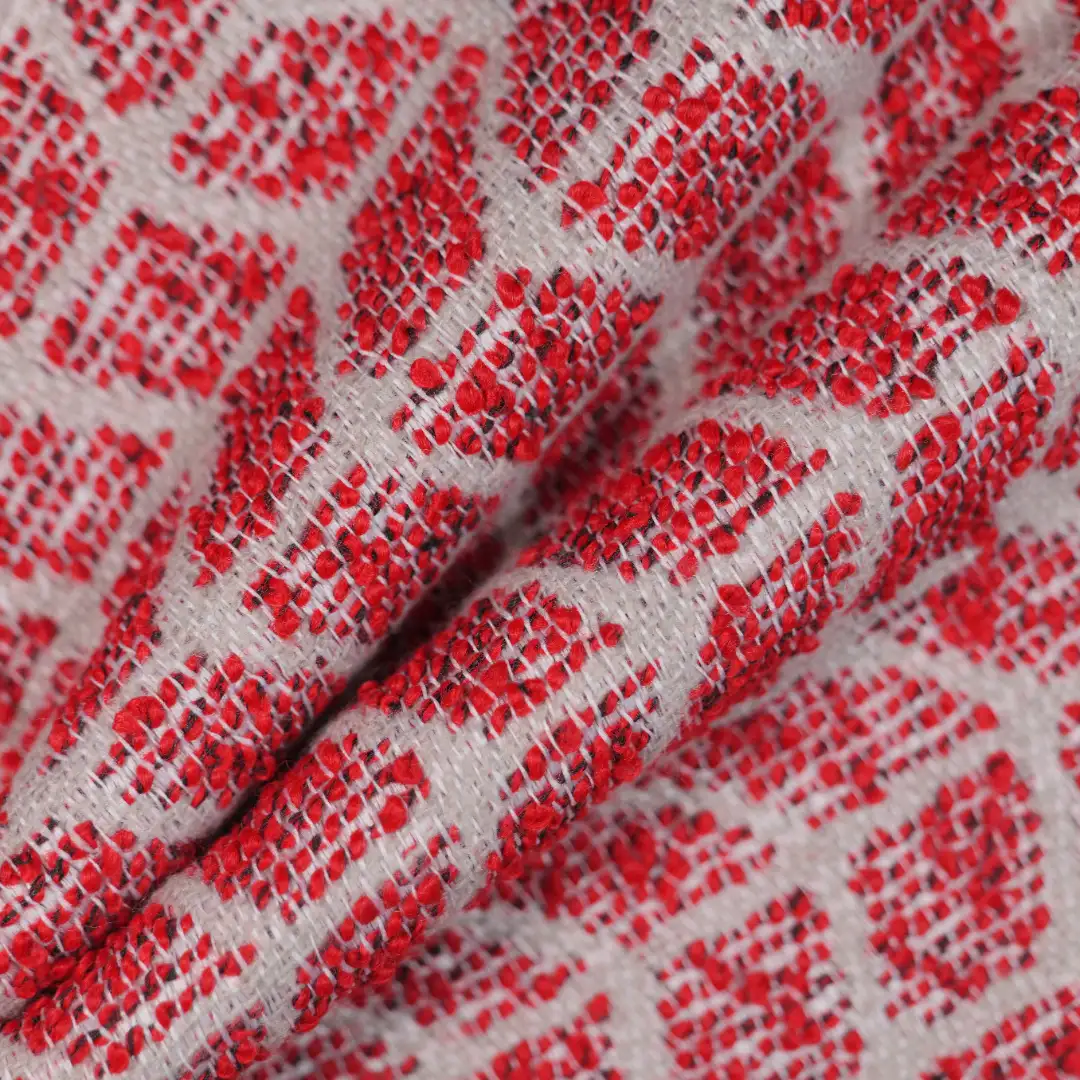 China Fabric for Jackets,Skirt Chanel-Style Fabric Woolen Polyester red color buy from China wholesaler bulk order at wholesale price free worldwide shipping Alibaba