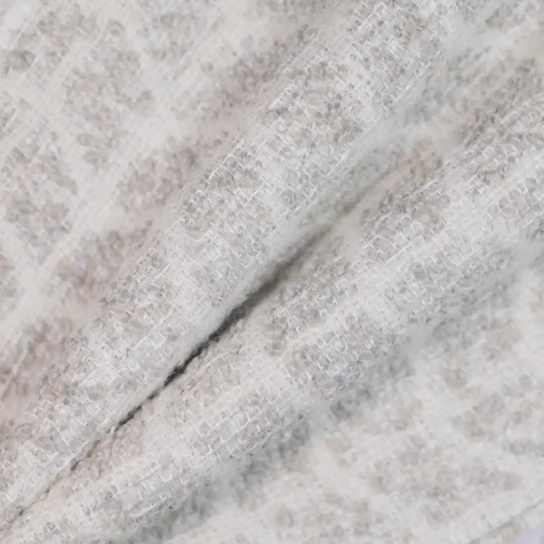 China Fabric for Jackets,Skirt Chanel-Style Fabric Woolen Polyester grey color buy from China wholesaler bulk order at wholesale price free worldwide shipping Alibaba