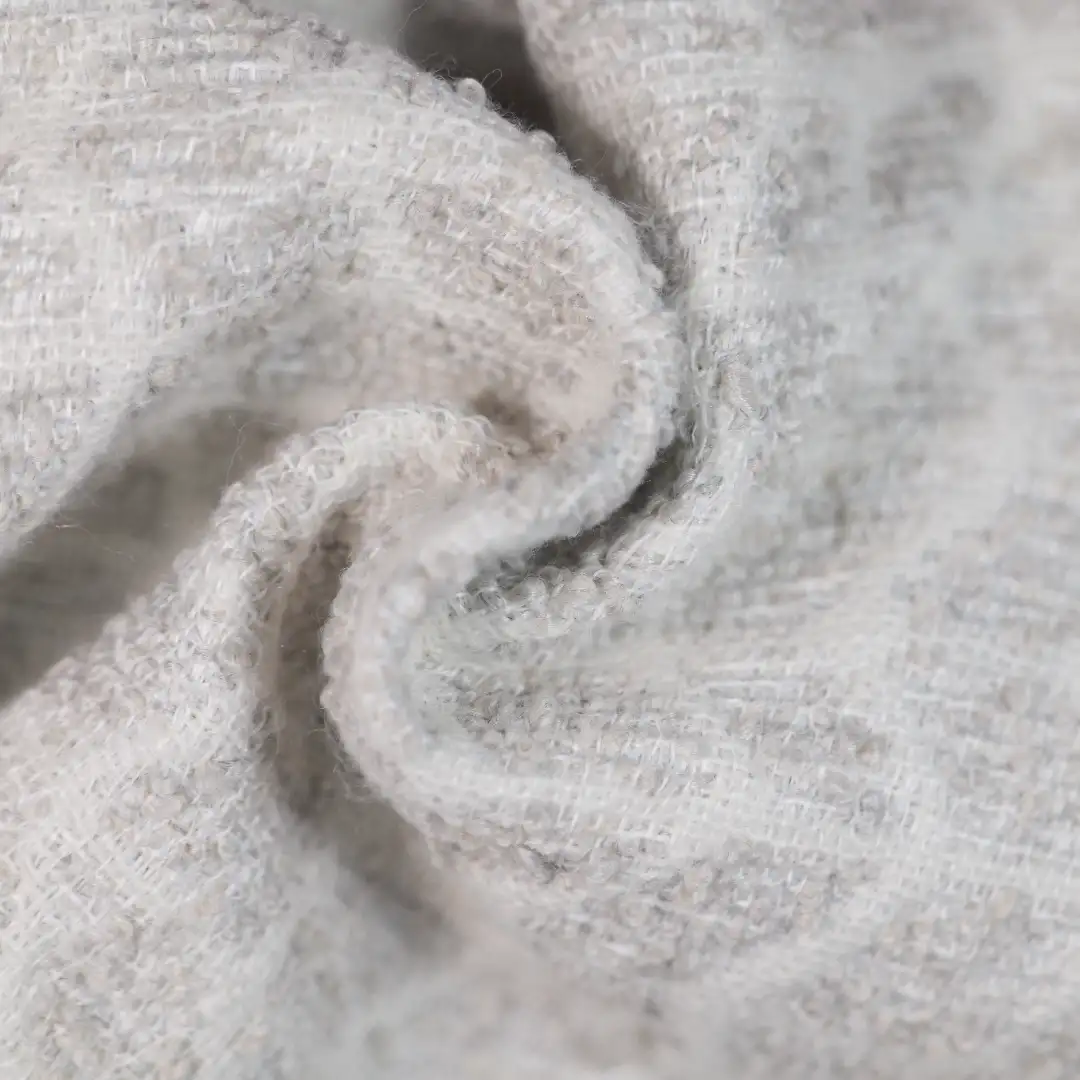 China Fabric for Jackets,Skirt Chanel-Style Fabric Woolen Polyester grey color buy from China wholesaler bulk order at wholesale price free worldwide shipping Alibaba