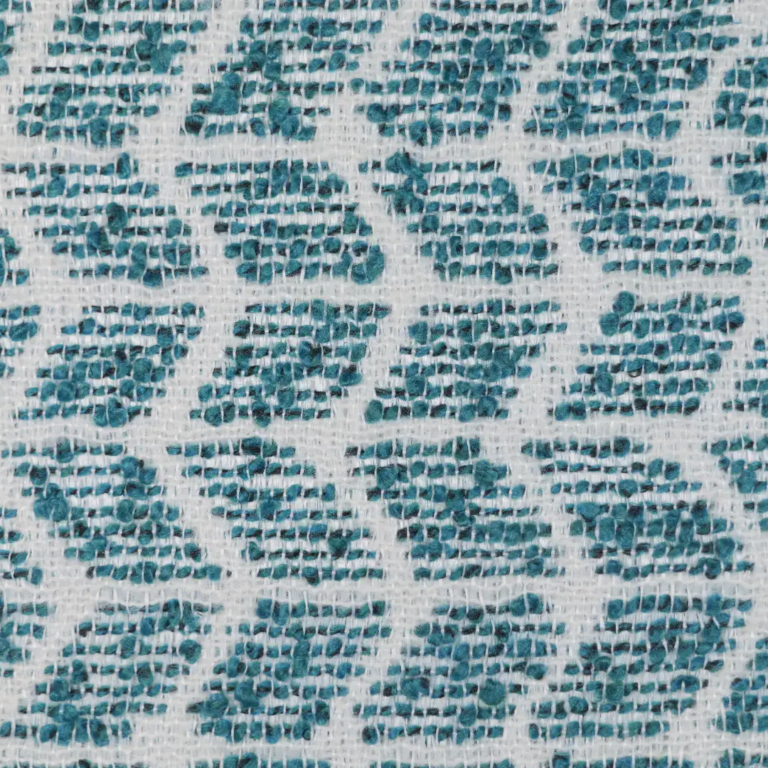 China Fabric for Jackets,Skirt Chanel-Style Fabric Woolen Polyester cyan color buy from China wholesaler bulk order at wholesale price free worldwide shipping Alibaba