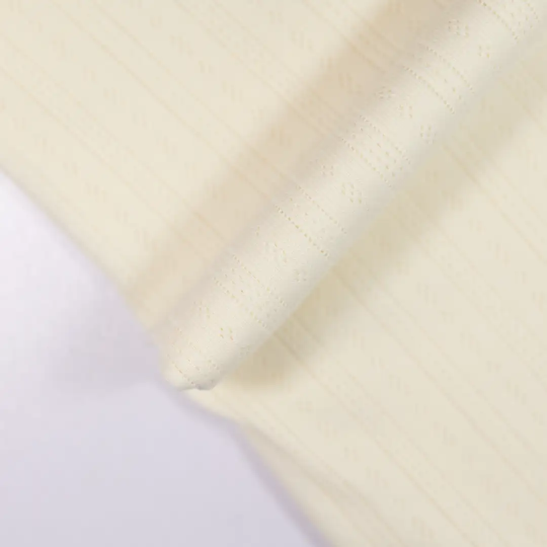 China Fabric for T-Shirt,Tank Wrap Midi Dress Jacquard Knit Fabric Cotton Polyester rice color buy from China wholesaler bulk order at wholesale price free worldwide shipping Alibaba