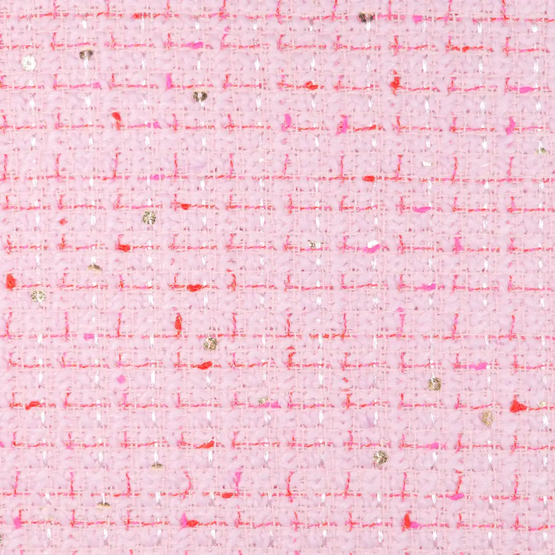 China Fabric for Jackets,Overcoat Chanel-Style Fabric Woolen Polyester Chemical Fiber pink color buy from China wholesaler bulk order at wholesale price free worldwide shipping Alibaba
