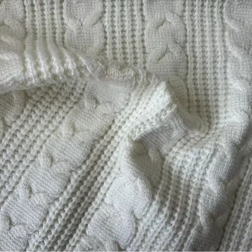 China Fabric for Long Sleeve Base Layer Top,Womens V-Neck Mid-Length Oversized Coat Jacquard Knit Fabric Rayon Polyester Nylon rice color buy from China wholesaler bulk order at wholesale price free worldwide shipping Alibaba