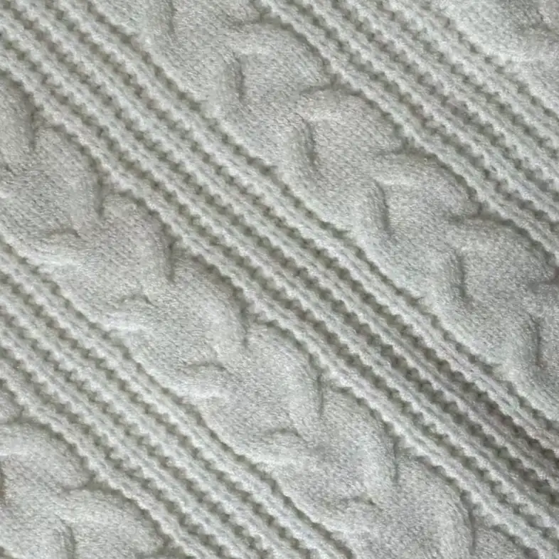 China Fabric for Long Sleeve Base Layer Top,Womens V-Neck Mid-Length Oversized Coat Jacquard Knit Fabric Rayon Polyester Nylon rice color buy from China wholesaler bulk order at wholesale price free worldwide shipping Alibaba