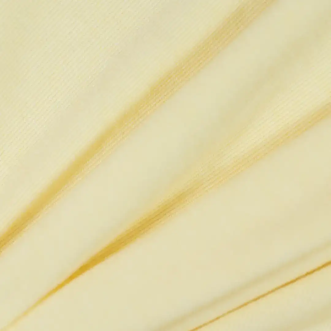 China Fabric for Polo Shirt,Tank Top,Crop Top Rib Knit Fabric Rayon Polyester Polyamide Spandex light yellow color buy from China wholesaler bulk order at wholesale price free worldwide shipping Alibaba