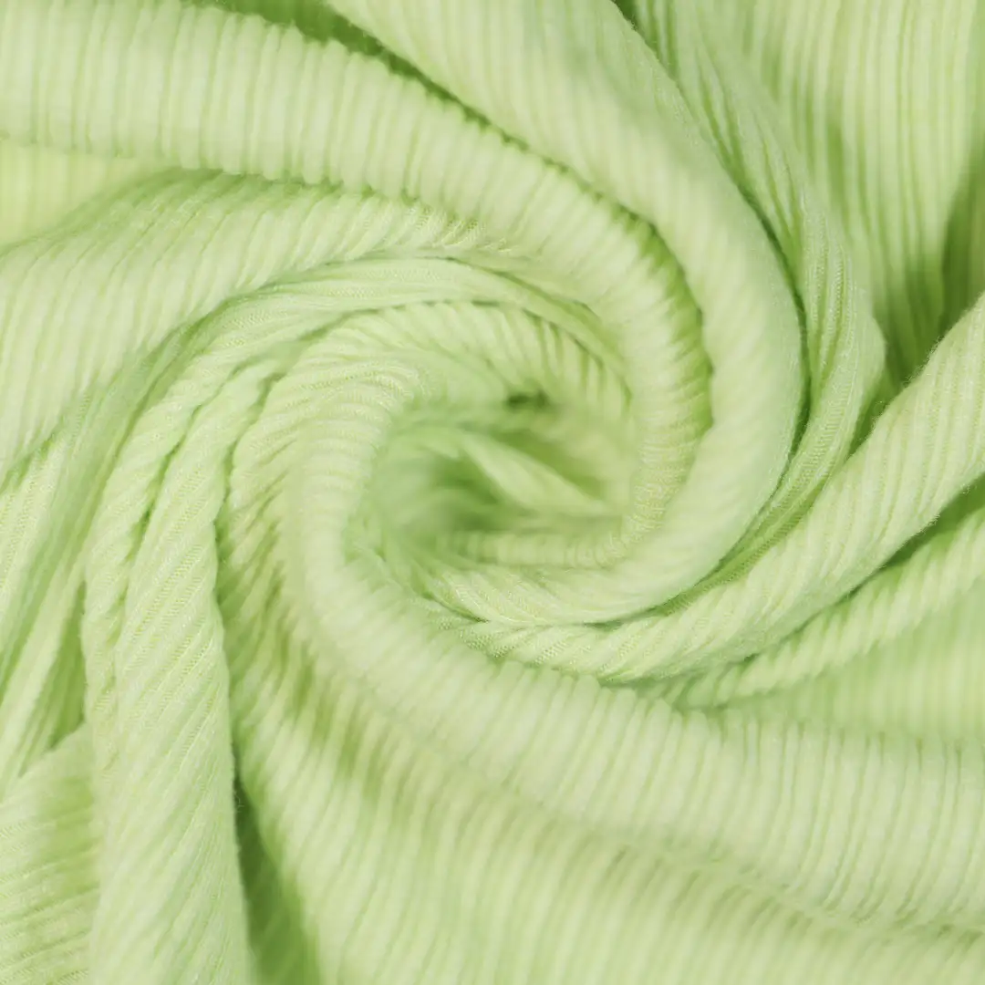 China Fabric for Girls Back Slit Skirt,Mens Baggy Fit Cargo Pants,Womens Asymmetrical Ruffled Skirt,Womens Mid Rise Wide Leg Pants Rib Knit Fabric Rayon Polyester Nylon Spandex green color buy from China wholesaler bulk order at wholesale price free worldwide shipping Alibaba