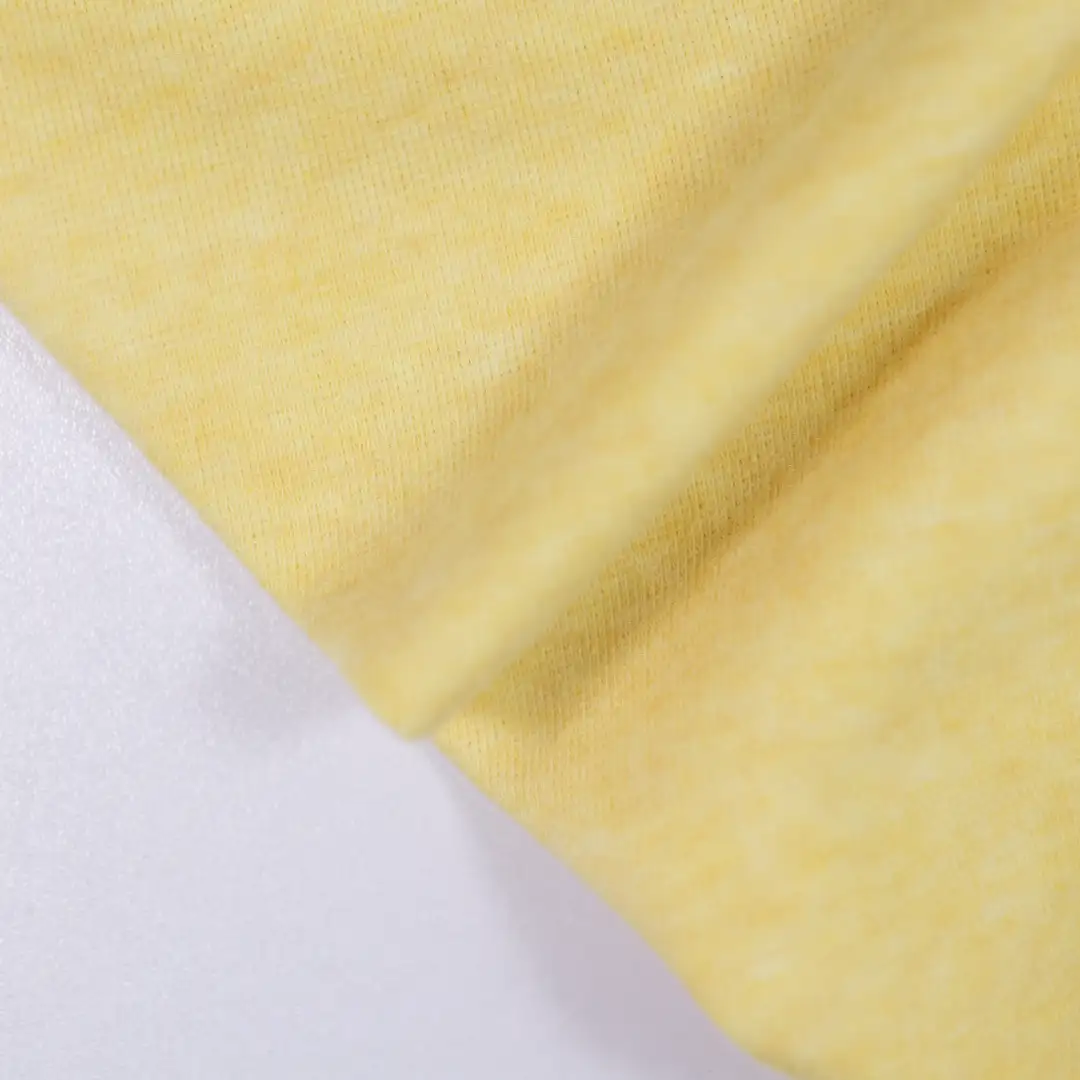 China Fabric for Light Jacket,Kids T-Shirt and Shorts Set,Kids Crew Neck Short Sleeve T-Shirt,Ladies Closure Collar Single-Breasted Blazer,Womens Drawstring Lantern Pants,Womens Mid Rise Wide Leg Pants Fleece Knit Fabric Polyester Rayon Nylon Spandex yellow color buy from China wholesaler bulk order at wholesale price free worldwide shipping Alibaba