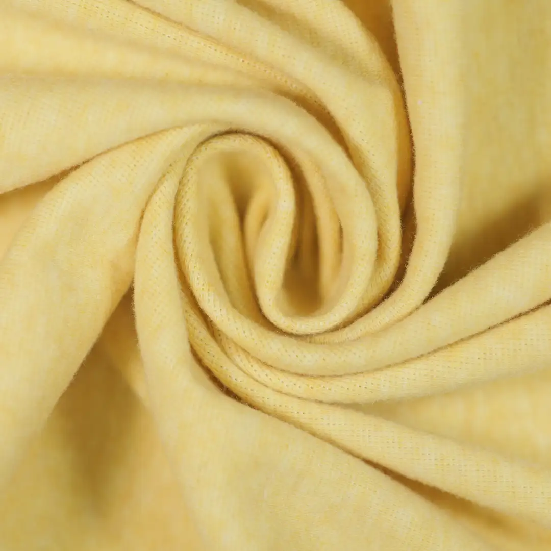 China Fabric for Light Jacket,Kids T-Shirt and Shorts Set,Kids Crew Neck Short Sleeve T-Shirt,Ladies Closure Collar Single-Breasted Blazer,Womens Drawstring Lantern Pants,Womens Mid Rise Wide Leg Pants Fleece Knit Fabric Polyester Rayon Nylon Spandex yellow color buy from China wholesaler bulk order at wholesale price free worldwide shipping Alibaba