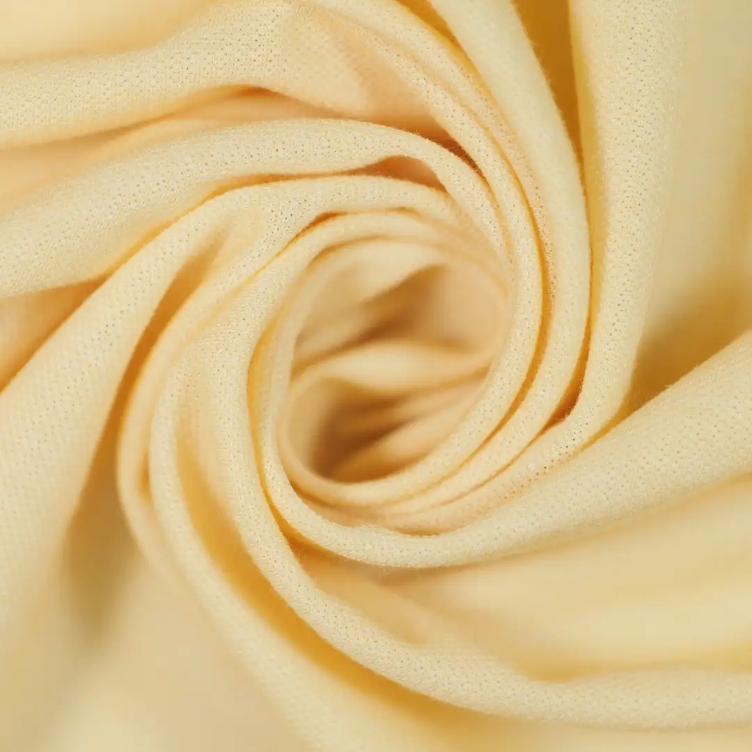 China Fabric for Shirt,Pants,Jackets,Skirt Single Jersey Knit Fabric Rayon Polyester yellow color buy from China wholesaler bulk order at wholesale price free worldwide shipping Alibaba