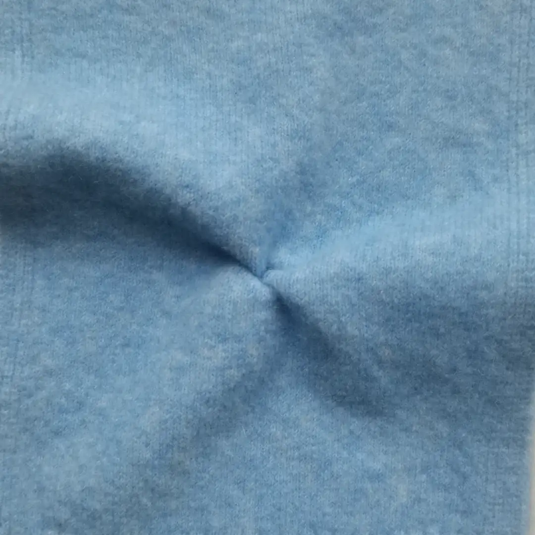 China Yarn for Ladies Vest (Sweater),Open Cardigan (Sweater),Knitted Jacket (Sweater),Round Neck Pullover (Sweater),Crew Neck Pullover (Sweater),Kids Crew-Neck Cardigan (Sweater) Mossy Yarn Fancy Yarn Polyester Wool Spandex celeste chiaro color buy from China wholesaler bulk order at wholesale price free worldwide shipping Alibaba