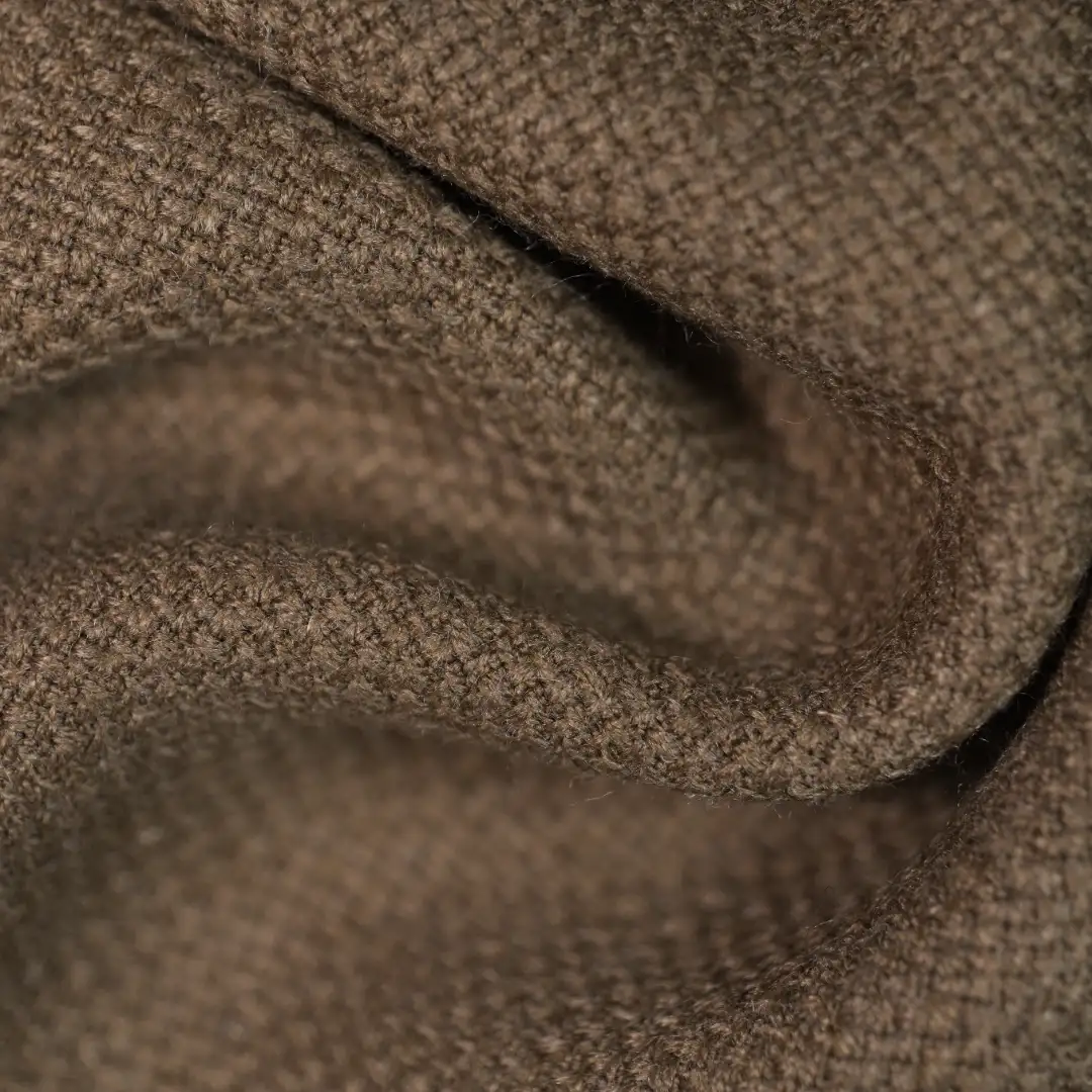 China Fabric for Overcoat Woolen Jacquard Woolen Polyester Rayon Acrylic brown color buy from China wholesaler bulk order at wholesale price free worldwide shipping Alibaba