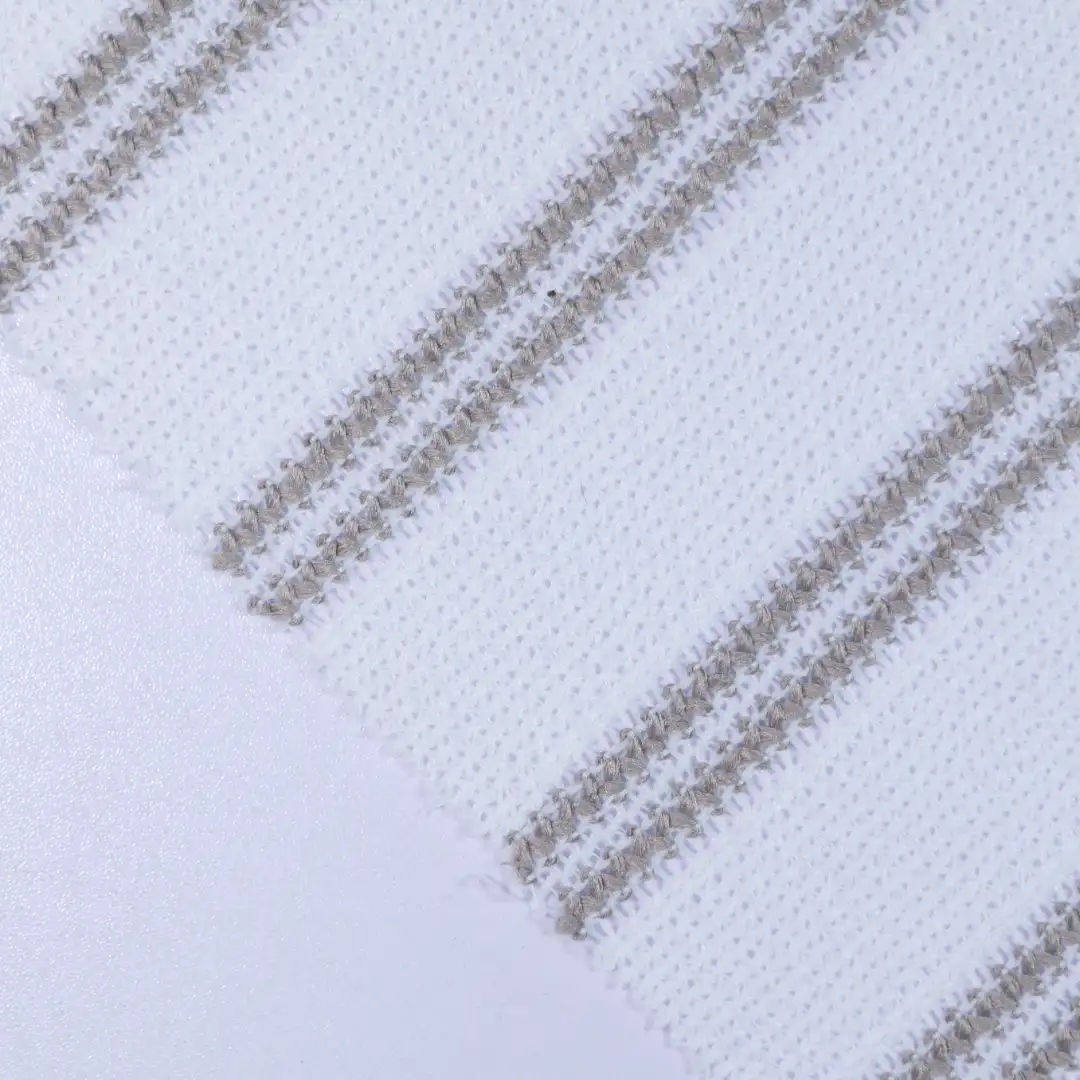 China Fabric for T-Shirt Jacquard Knit Fabric Polyester white color buy from China wholesaler bulk order at wholesale price free worldwide shipping Alibaba