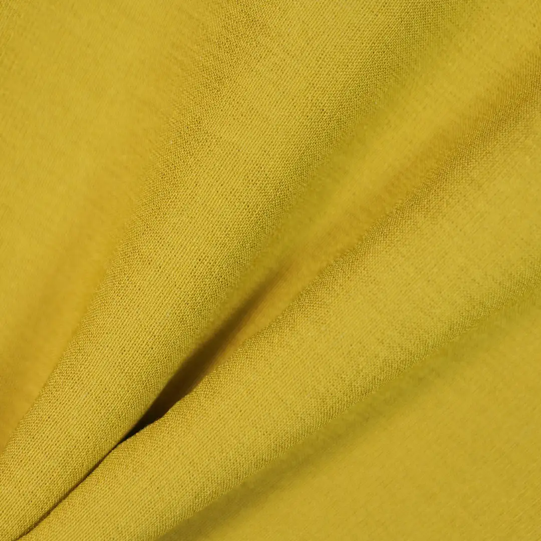China Fabric for Shirt,Skirt,Gathered Strappy Mini Dress,Kids Overalls Dress Cotton Plain Natural Woven Fabric Polyester Rayon Flax yellow color buy from China wholesaler bulk order at wholesale price free worldwide shipping Alibaba