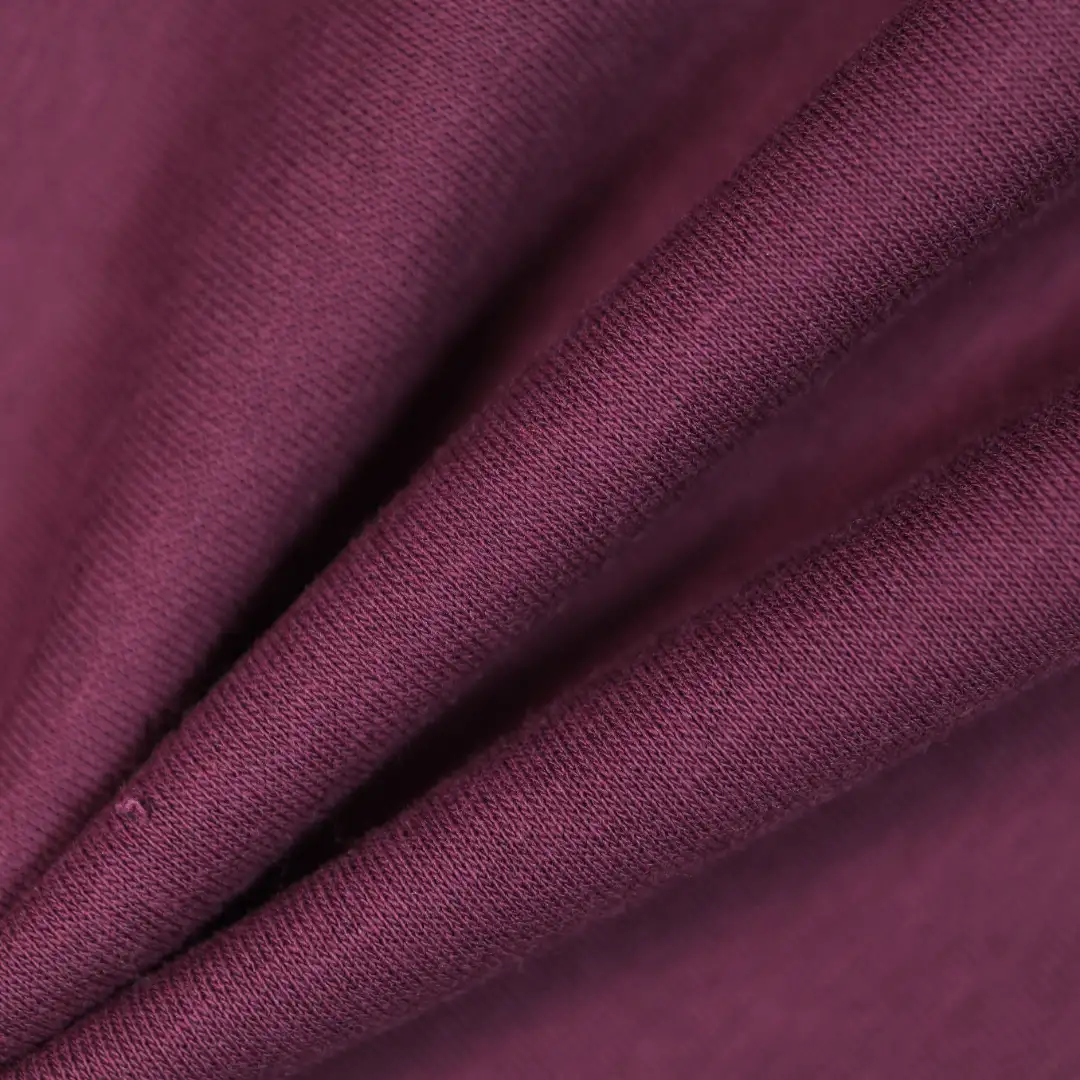 China Fabric for Hoodie Fleece Knit Fabric Cotton Polyester Dark red color buy from China wholesaler bulk order at wholesale price free worldwide shipping Alibaba