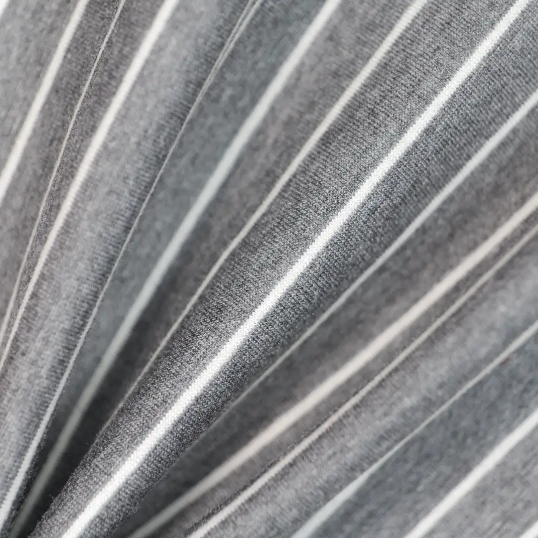 China Fabric for T-Shirt,Polo Shirt,Hoodie,Loungewear Yarn-dyed fabric Knit Fabric Rayon Polyester Spandex grey color buy from China wholesaler bulk order at wholesale price free worldwide shipping Alibaba