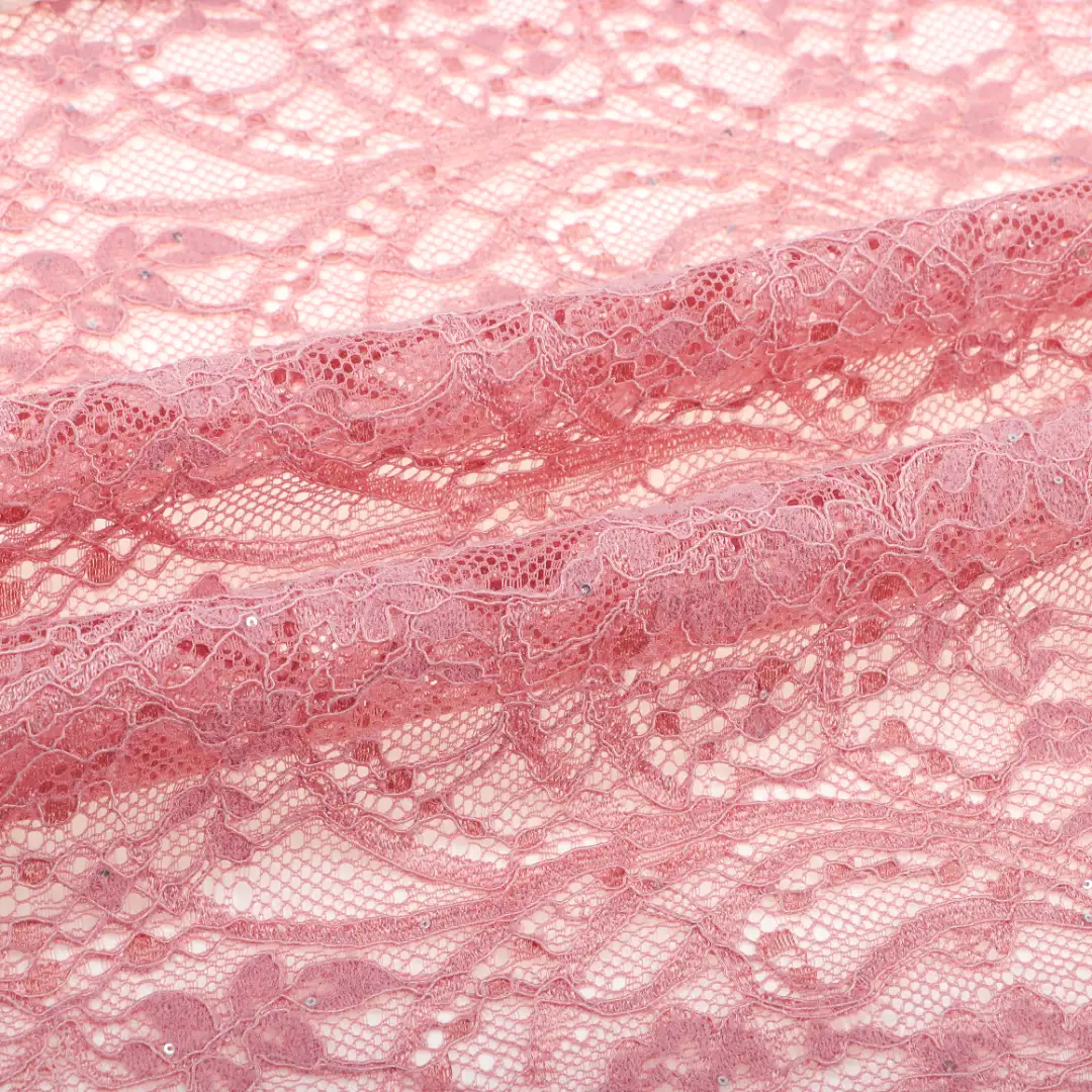 China Fabric for Crop Top,Lingerie,Skirt Lace Knit Fabric Nylon Polyester white、black、Light-peach and green、date red、blue、dusty pink color buy from China wholesaler bulk order at wholesale price free worldwide shipping Alibaba