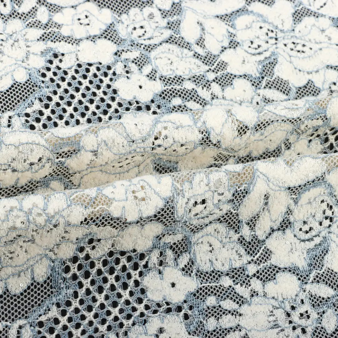 China Fabric for Crop Top,Lingerie,Skirt,Shorts Lace Knit Fabric Nylon Polyester white、black、blue and Light peach、pink and Light peach、date red color buy from China wholesaler bulk order at wholesale price free worldwide shipping Alibaba