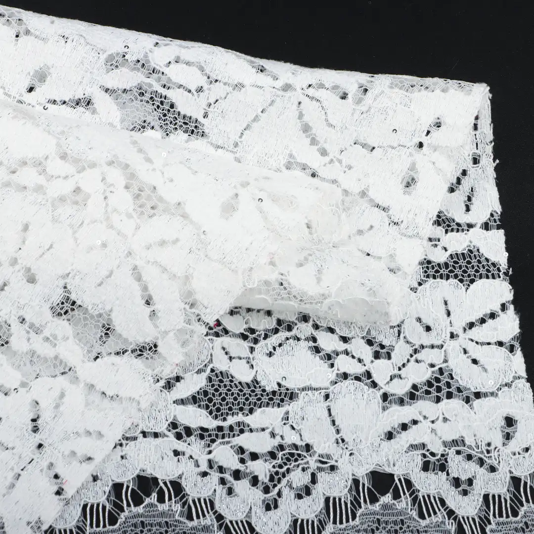China Fabric for Crop Top,Lingerie,Skirt Lace Knit Fabric Polyester Nylon white、black、Light-peach and gray、white and pink、date red color buy from China wholesaler bulk order at wholesale price free worldwide shipping Alibaba