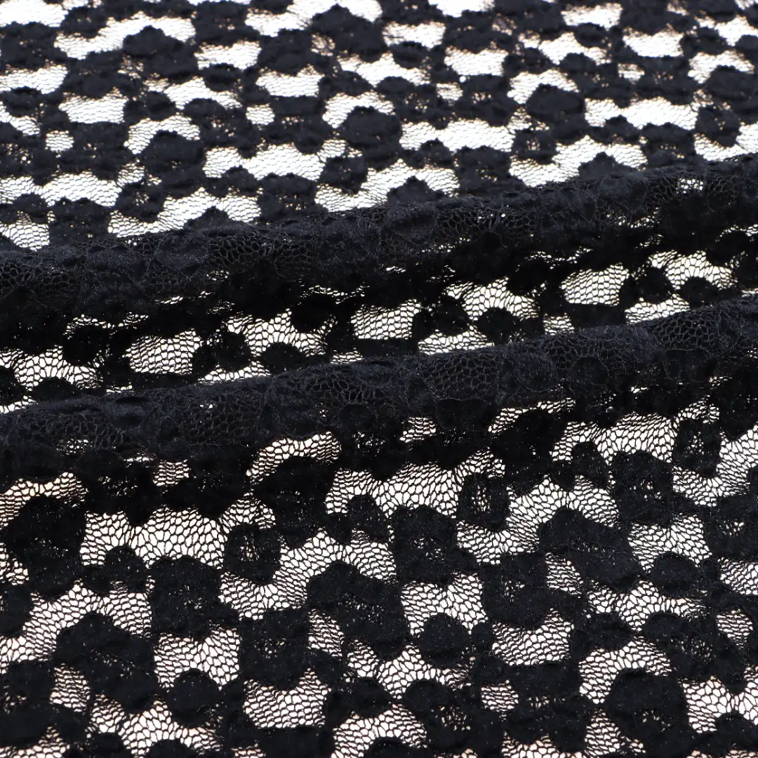 China Fabric for Tank Top,Crop Top,Lingerie,Skirt Lace Knit Fabric Nylon Cotton Spandex white、black、apricot、pink and black、date red color buy from China wholesaler bulk order at wholesale price free worldwide shipping Alibaba