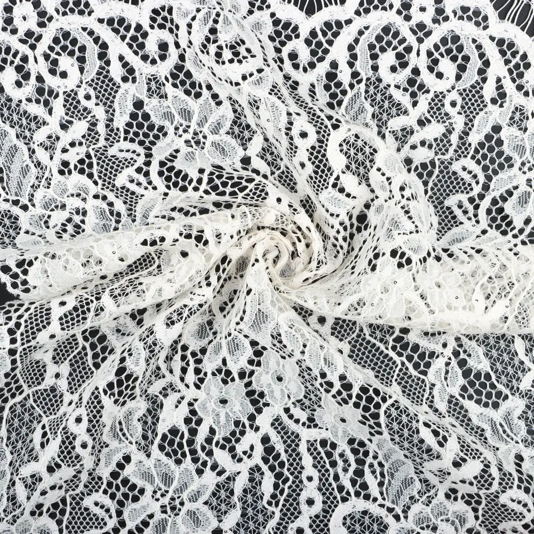 China Fabric for Tank Top,Crop Top,Lingerie,Skirt Lace Knit Fabric Nylon Polyester white、black、blue、pink、apricot color buy from China wholesaler bulk order at wholesale price free worldwide shipping Alibaba