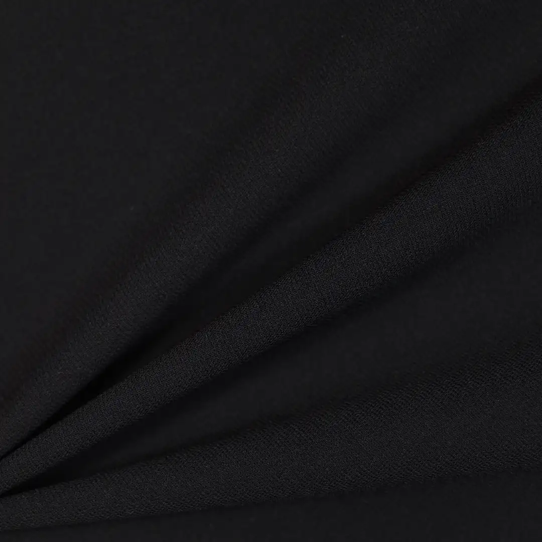 China Fabric for Skirt,Cropped V-Neck Shirt Poplin Synthetic Woven Fabric Polyester black color buy from China wholesaler bulk order at wholesale price free worldwide shipping Alibaba