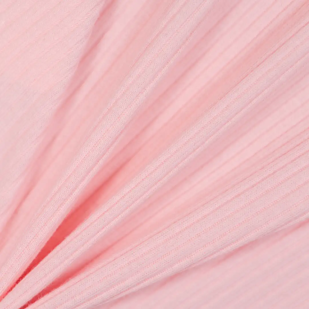 China Fabric for T-Shirt,Polo Shirt Rib Knit Fabric Cotton Spandex pink color buy from China wholesaler bulk order at wholesale price free worldwide shipping Alibaba