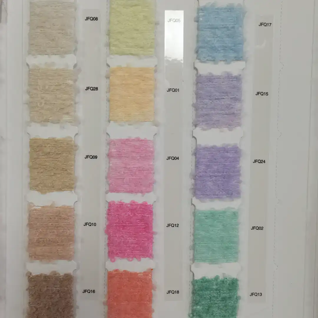 China Yarn for Open Cardigan (Sweater),Full-Zipper Cardigan (Sweater),Half-Zipper Cardigan (Sweater),Knitted Jacket (Sweater),Round Neck Pullover (Sweater) Boucle Yarn Fancy Yarn Polyester Acrylic Wool Elastane Ivory color buy from China wholesaler bulk order at wholesale price free worldwide shipping Alibaba