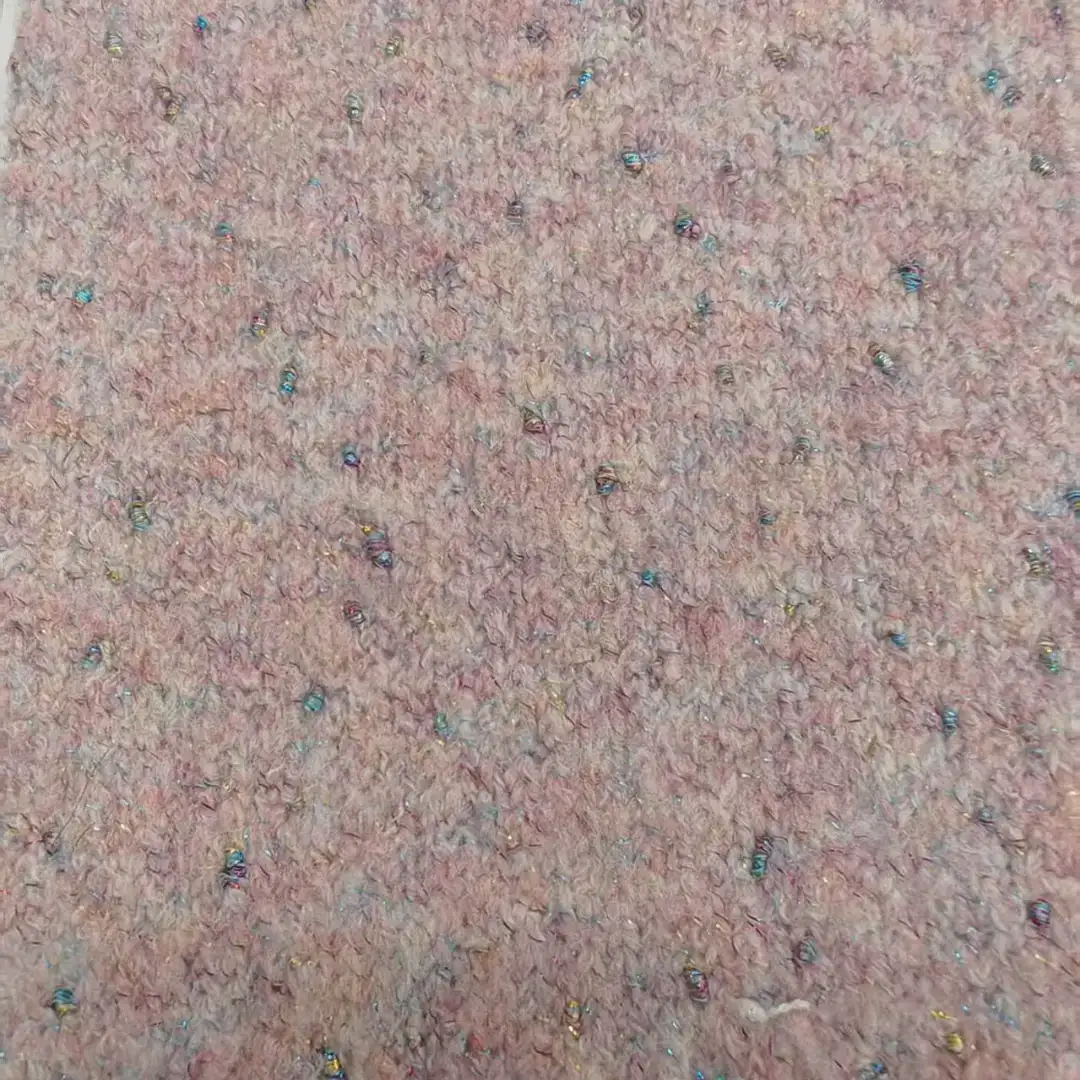 China Yarn for Open Cardigan (Sweater),Knitted Jacket (Sweater),Round Neck Pullover (Sweater) Mossy Yarn Fancy Yarn Acrylic Elastane Polyester Lurex white，pink color buy from China wholesaler bulk order at wholesale price free worldwide shipping Alibaba