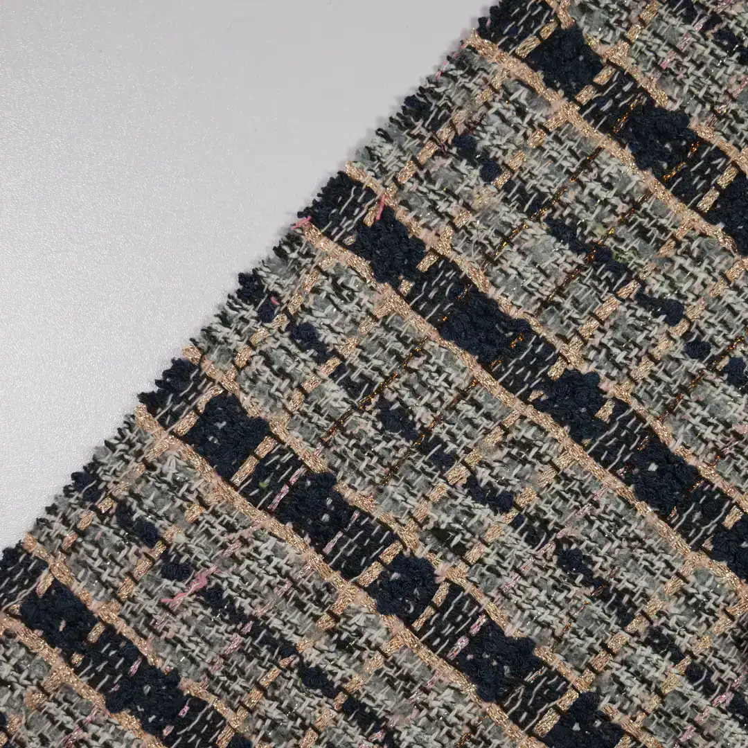 China Fabric for Pants,Skirt,Suit Chanel-Style Fabric Woolen Polyester Wool Black color buy from China wholesaler bulk order at wholesale price free worldwide shipping Alibaba