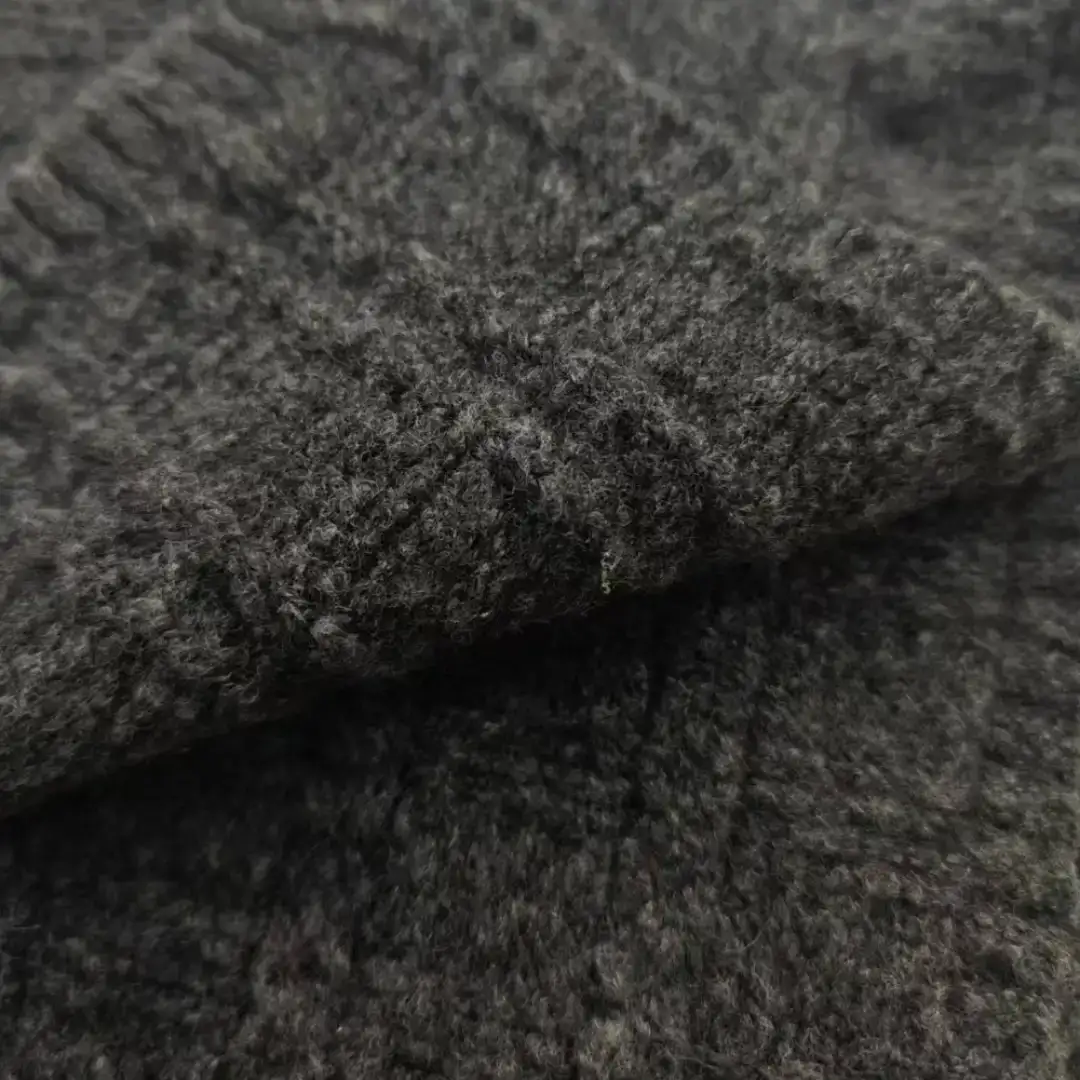 China Yarn for Open Cardigan (Sweater),Full-Zipper Cardigan (Sweater),Half-Zipper Cardigan (Sweater),Shirt Long Sleeve Button (Sweater) Mossy Yarn Fancy Yarn Recycled Polyester Polyester Spandex Dark gray color buy from China wholesaler bulk order at wholesale price free worldwide shipping Alibaba