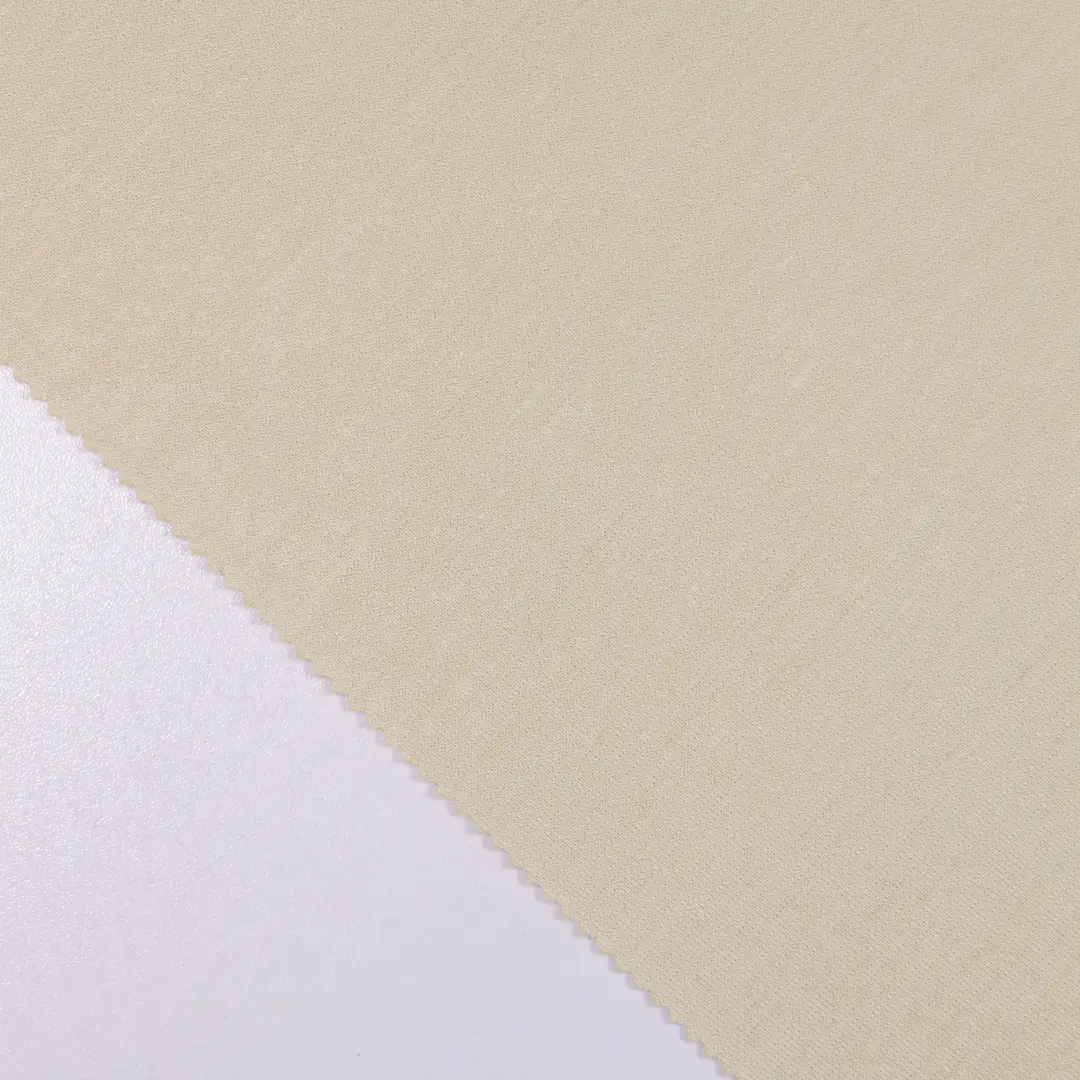 China Fabric for T-Shirt,Polo Shirt,Loungewear Single Jersey Knit Fabric Polyester Recycled Viscose Lyocell Spandex Khaki color buy from China wholesaler bulk order at wholesale price free worldwide shipping Alibaba
