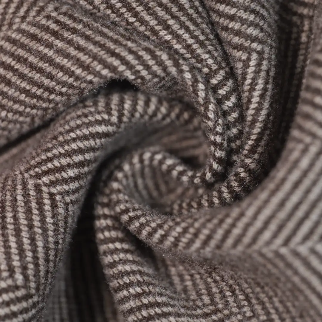 China Fabric for Blazer,Overcoat Woolen Herringbone Woolen Polyester BRAUN color buy from China wholesaler bulk order at wholesale price free worldwide shipping Alibaba